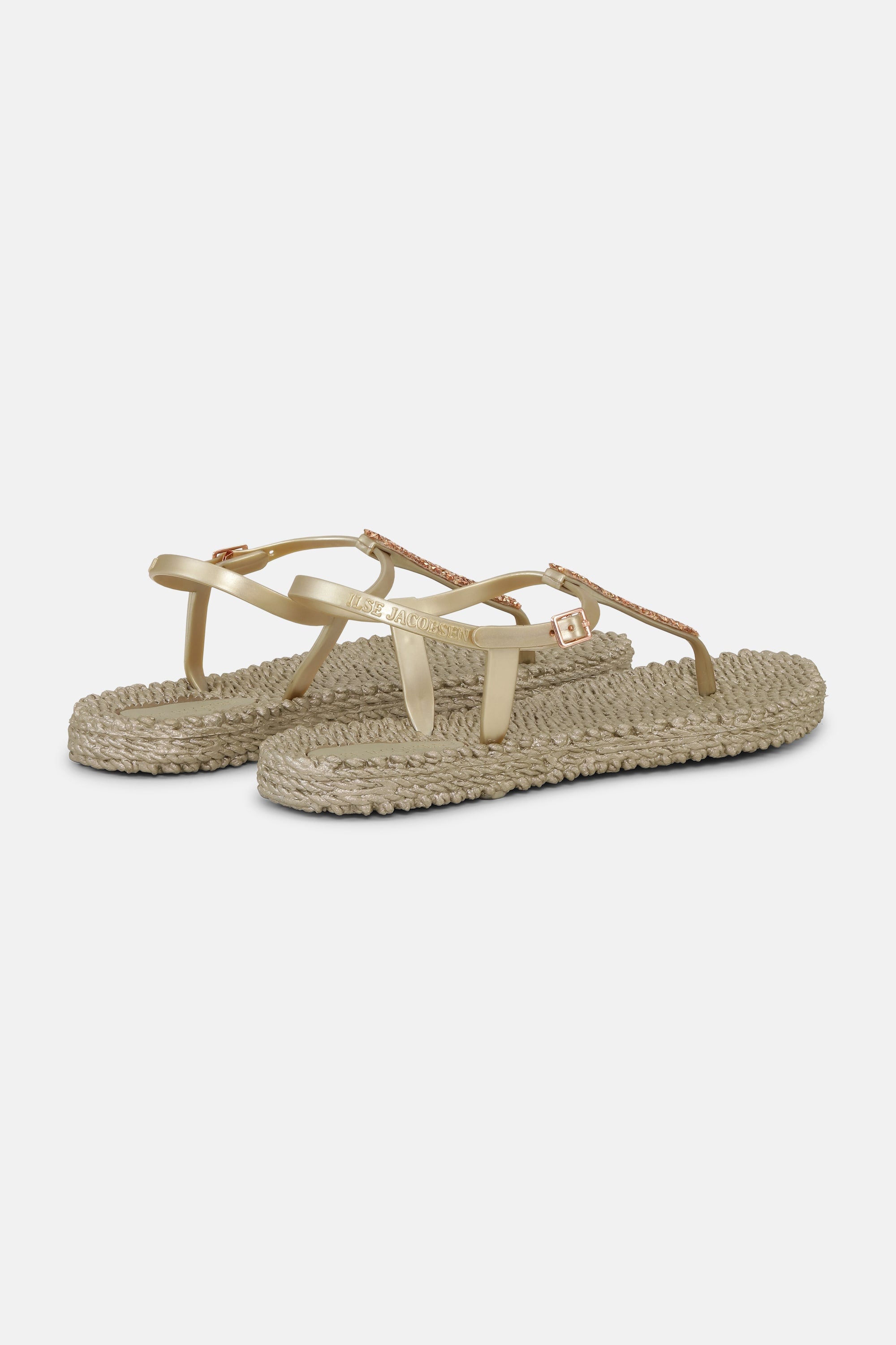 Flip Flops with Rhinestones - Platin